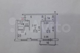 2-к квартира, 43.7 м², 8/9 эт.