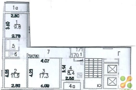 3-комн. квартира, 65 м²