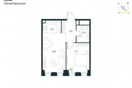 2-к. квартира, 40,1 м², 26/31 эт.