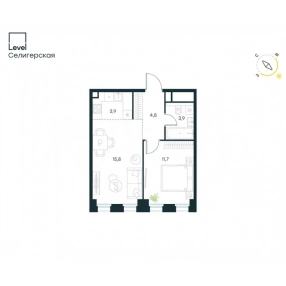 2-к. квартира, 40,1 м², 26/31 эт.