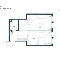2-к. квартира, 46,3 м², 20/29 эт.