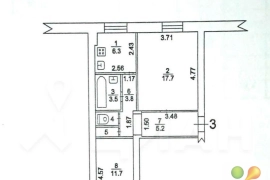 2-комн. квартира, 50,3 м²